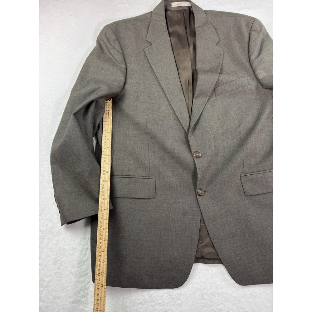 Ralph Lauren Suit Jacket Mens 46‎ Long Gray Wool Two Button Dillard's Classic